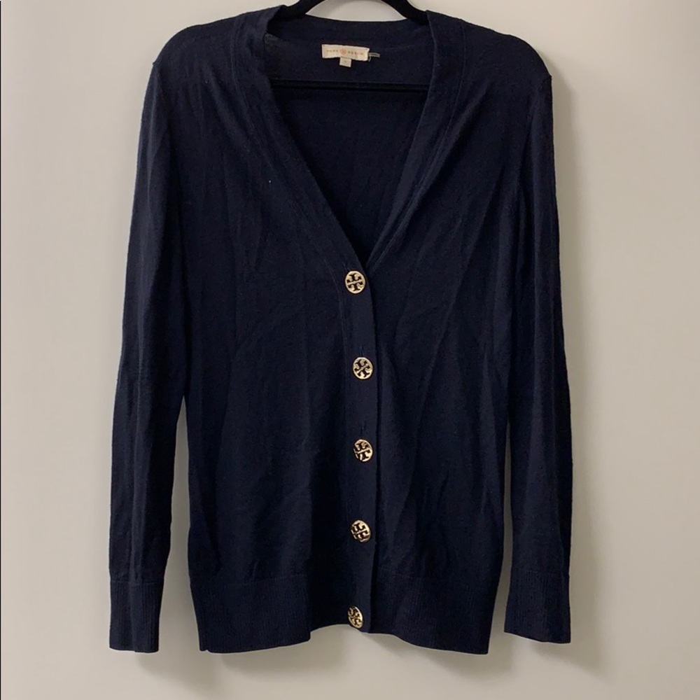 Tory Burch Navy Cardigan